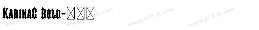 KarinaC Bold字体转换